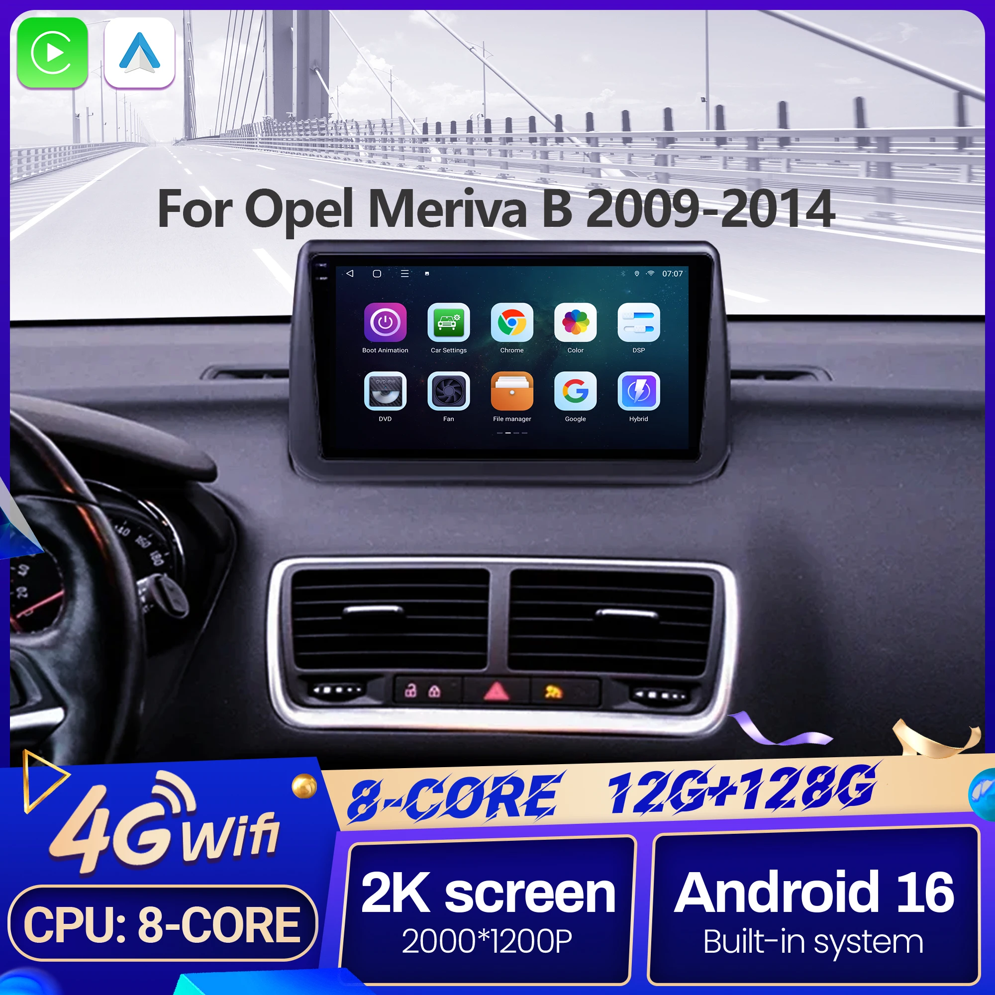 9" For Opel Meriva B 2009-2014 Car Multimedia Radio Android 16 System BT Carplay Android Auto 2K QLED Screen 4G GPS 5G WIFI
9" For Opel Meriva B 2009-2014 Car Multimedia Radio Android 16 System BT Carplay Android Auto 2K QLED Screen 4G GPS 5G WIFI