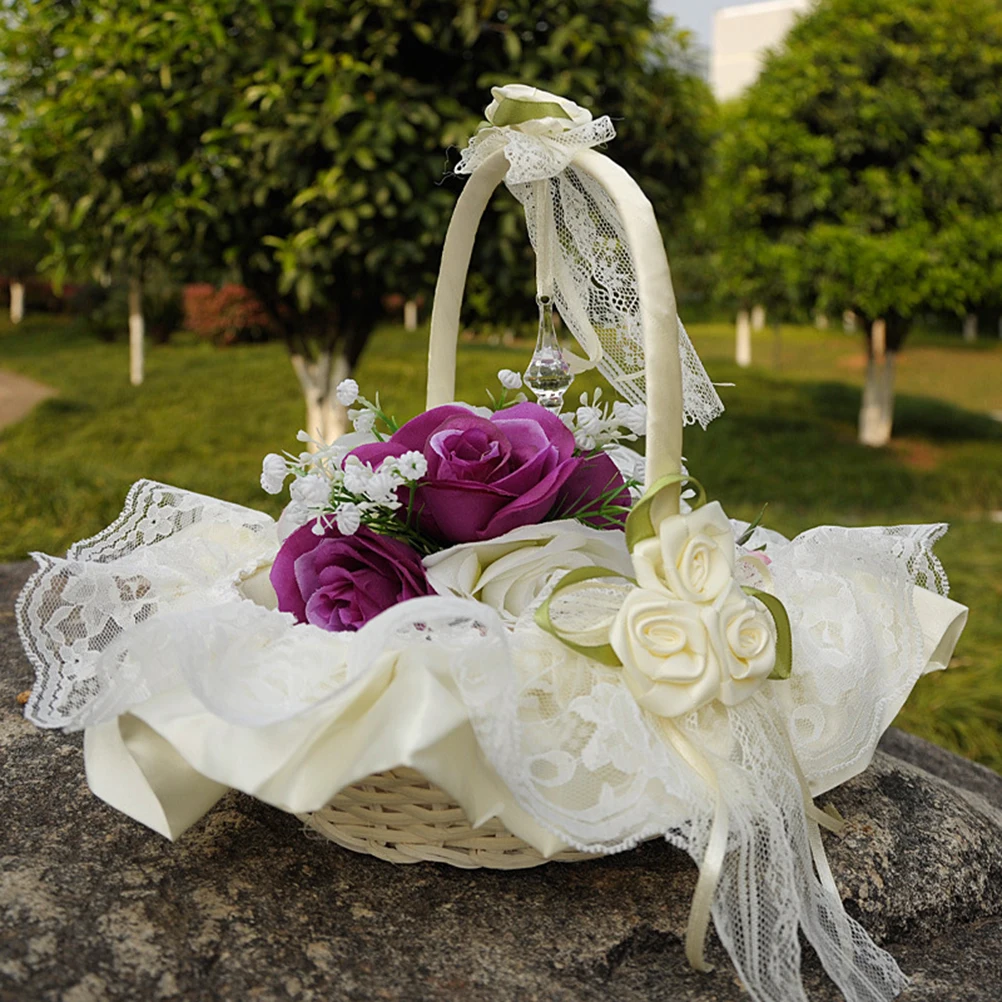 Bamboo Wedding Flower Girl Basket Portable Baskets for Flowers Rose Petals C ies Decorations Banquet Party Events Storage
Bamboo Wedding Flower Girl Basket Portable Baskets for Flowers Rose Petals C ies Decorations Banquet Party Events Storage