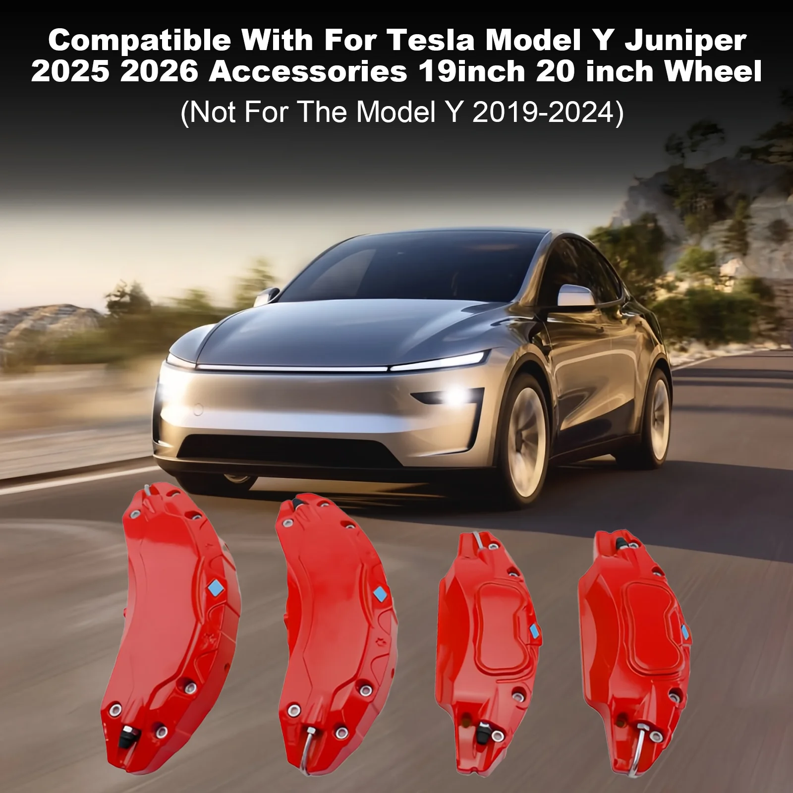 For Tesla Model Y Juniper 2025 2026 Front Rear Caliper Covers Disc Brake Caliper Cover For Tesla Model Y Juniper Car Accessory
For Tesla Model Y Juniper 2025 2026 Front Rear Caliper Covers Disc Brake Caliper Cover For Tesla Model Y Juniper Car Accessory