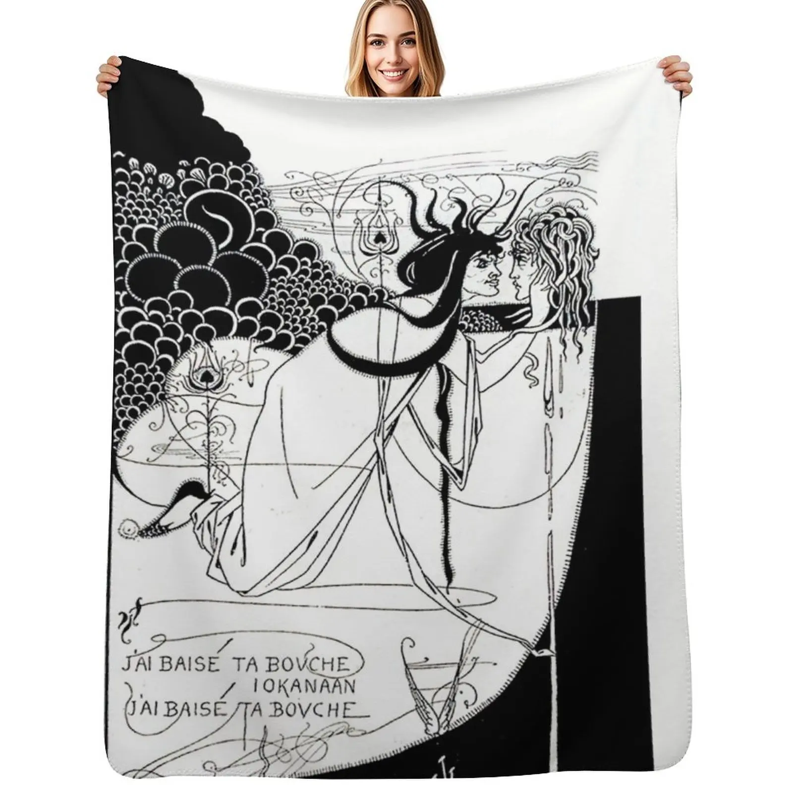 HD. I kissed your mouth; from Salomé, by Aubrey Beardsley (1893) Throw Blanket Warm Accent Blanket for Living Room Decoration
HD. I kissed your mouth; from Salomé, by Aubrey Beardsley (1893) Throw Blanket Warm Accent Blanket for Living Room Decoration