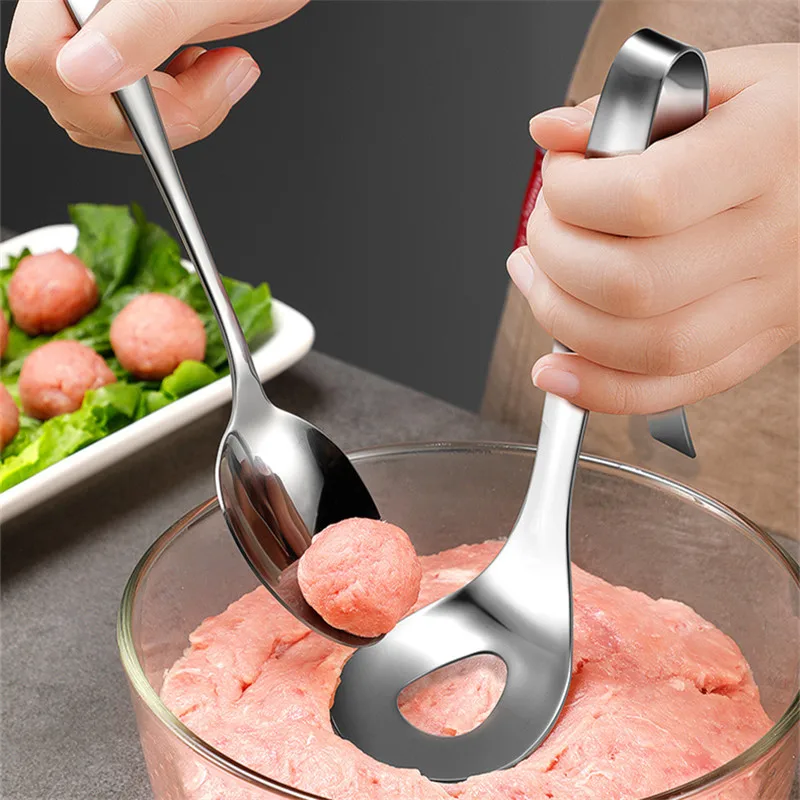 Manual Stainless Steel Meatballs Spoon Maker Creative Fish Meat Beef Balls Press Cooking Scoop Food Processor Kitchen Utensils
Manual Stainless Steel Meatballs Spoon Maker Creative Fish Meat Beef Balls Press Cooking Scoop Food Processor Kitchen Utensils