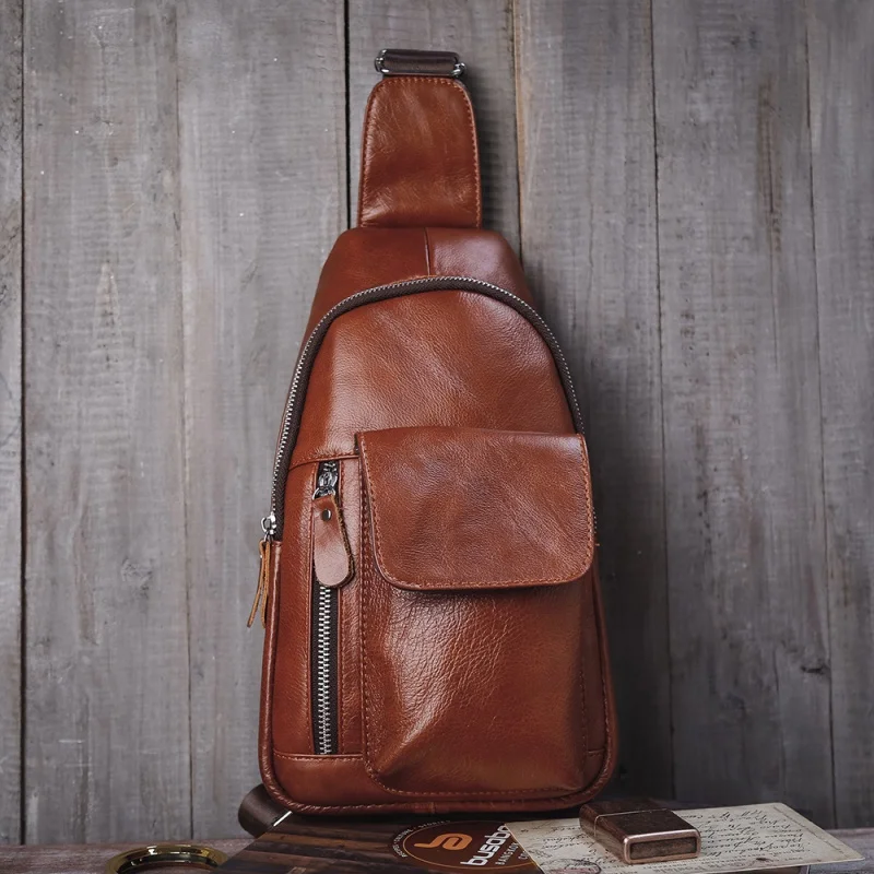 Vintage Genuine Leather Men's Chest Bag Casual Cowhide Crossbody Bag Large Capacity Male Shoulder Bag Fashion Sling Bag
Vintage Genuine Leather Men's Chest Bag Casual Cowhide Crossbody Bag Large Capacity Male Shoulder Bag Fashion Sling Bag
