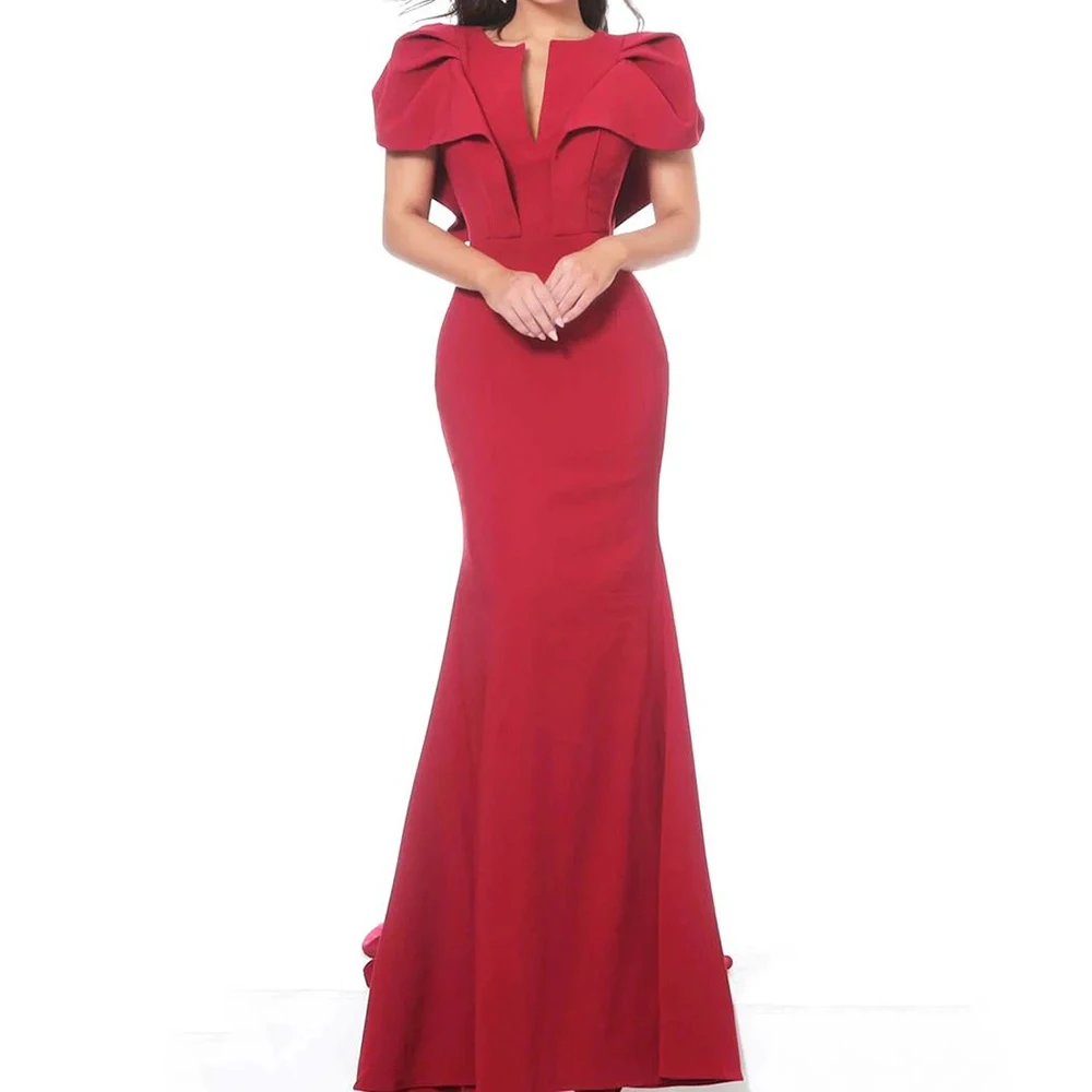 Customized Mermaid Evening Dresses Floor-length V-neck Sleeveless Prom Gown Simple Fashion Stole Draped Casual Party Gown
Customized Mermaid Evening Dresses Floor-length V-neck Sleeveless Prom Gown Simple Fashion Stole Draped Casual Party Gown