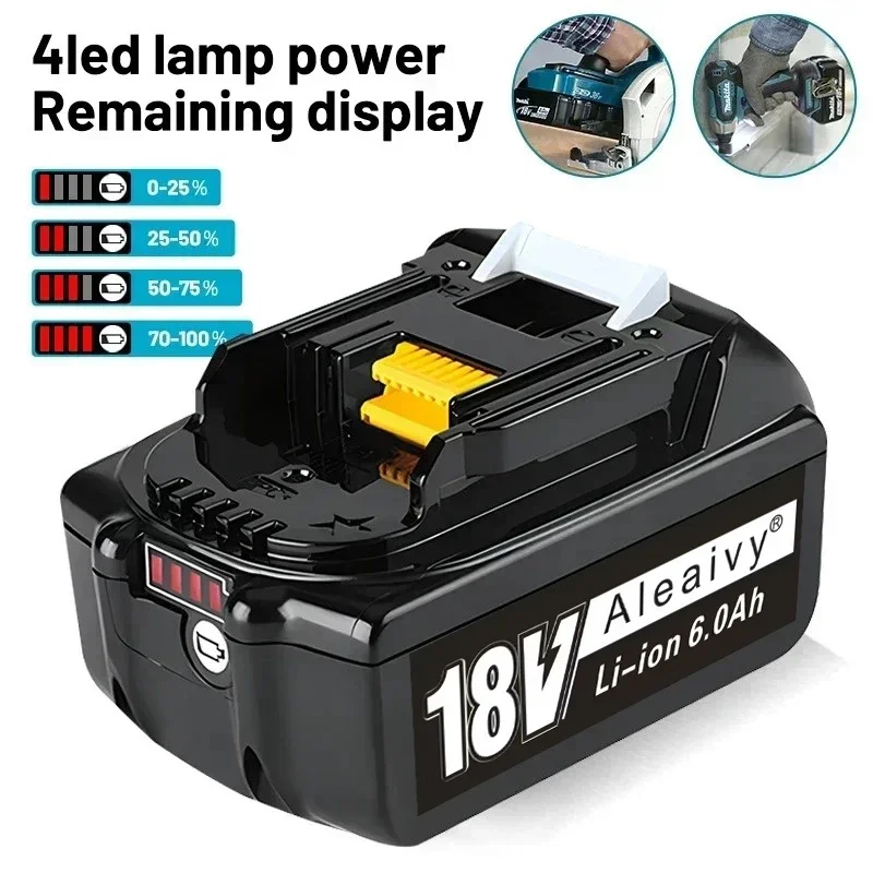 6Ah 18V Li-ion Battery Pack for Makita BL1860 BL1850, Power Tools Replacement Rechargeable Battery.
6Ah 18V Li-ion Battery Pack for Makita BL1860 BL1850, Power Tools Replacement Rechargeable Battery.
