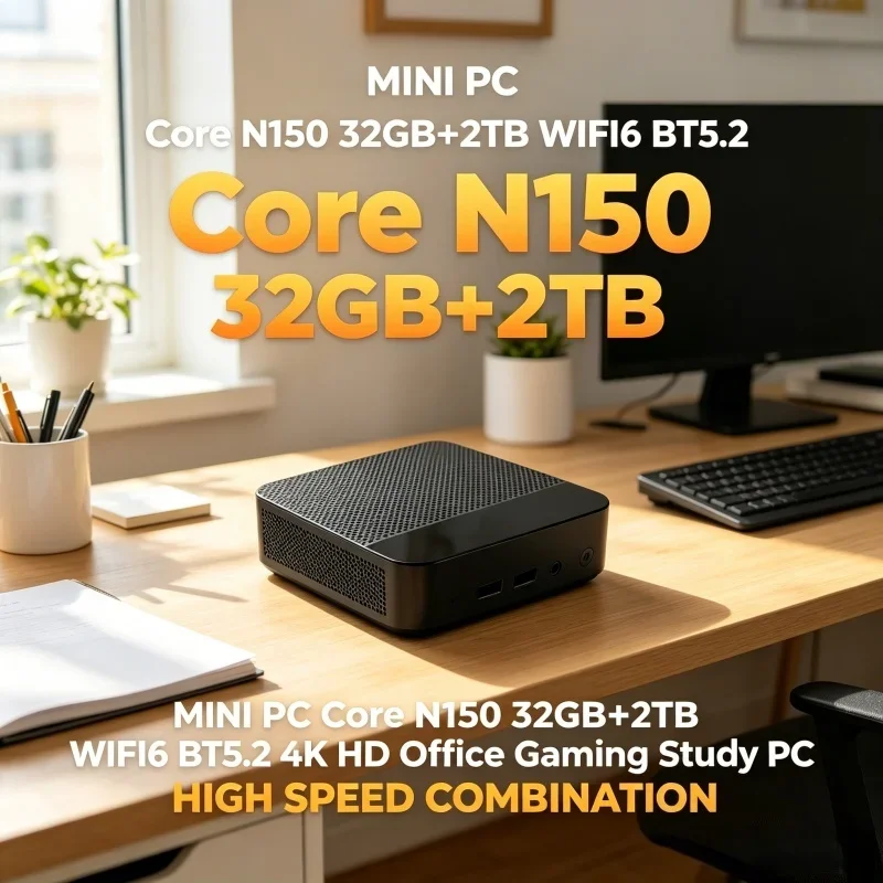 Stable Core N150 Strong Performance Mini PC 32GB Large RAM 1TB Fast SSD Pro 4K Gaming Office Household Computer
Stable Core N150 Strong Performance Mini PC 32GB Large RAM 1TB Fast SSD Pro 4K Gaming Office Household Computer