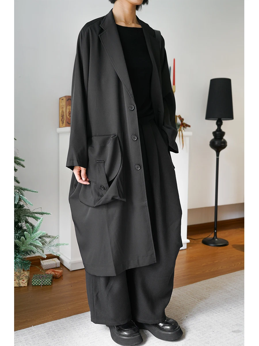 Unular Oversized Pure Color Long Knee-Length Men's And Women's Windbreaker Jaet Simple Design Early Spring Faion
Unular Oversized Pure Color Long Knee-Length Men's And Women's Windbreaker Jaet Simple Design Early Spring Faion