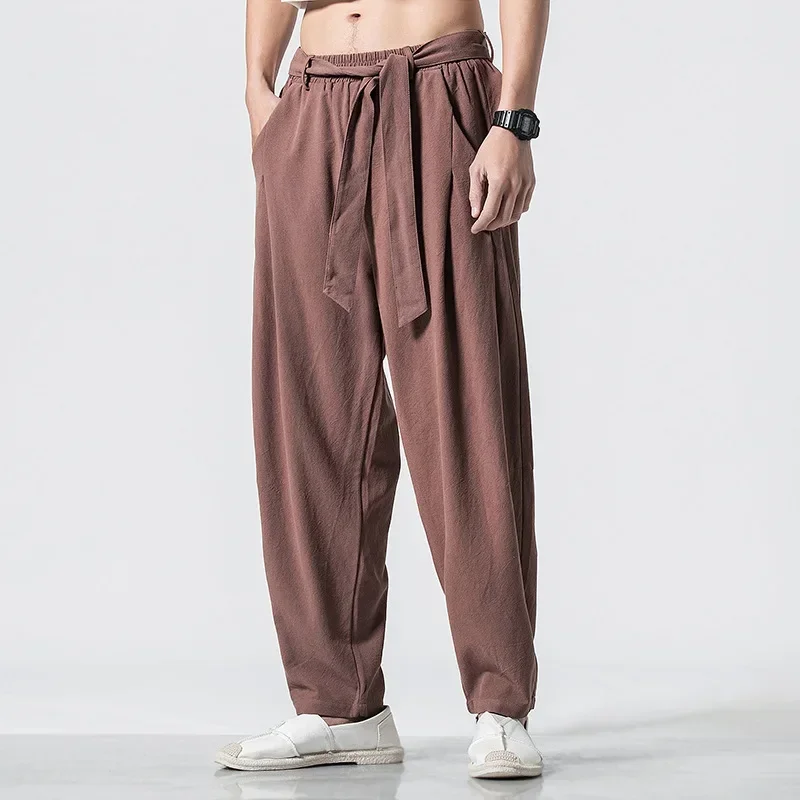 Chinese Style Mens Casual Trousers Spring Plus Size Cross Pants Retro Loose Thin Jogger Pants Fashion Wine Red Sweatpants Male
Chinese Style Mens Casual Trousers Spring Plus Size Cross Pants Retro Loose Thin Jogger Pants Fashion Wine Red Sweatpants Male