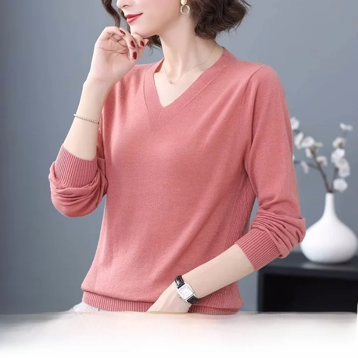 Women's Base Layer Knitted Sweater V-Neck Long Sleeve Short Style Sweet Style Fashion Autumn Winter Color Tagless
Women's Base Layer Knitted Sweater V-Neck Long Sleeve Short Style Sweet Style Fashion Autumn Winter Color Tagless