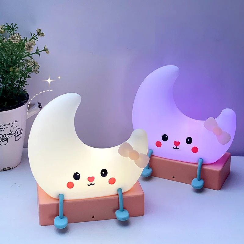 Cute Star Moon Cloud Night Light Touch Sensor Dimmable Silicone Soft Sleep Lamp For Bedside Bedroom Kawaii Girls Nightlight Gift
Cute Star Moon Cloud Night Light Touch Sensor Dimmable Silicone Soft Sleep Lamp For Bedside Bedroom Kawaii Girls Nightlight Gift