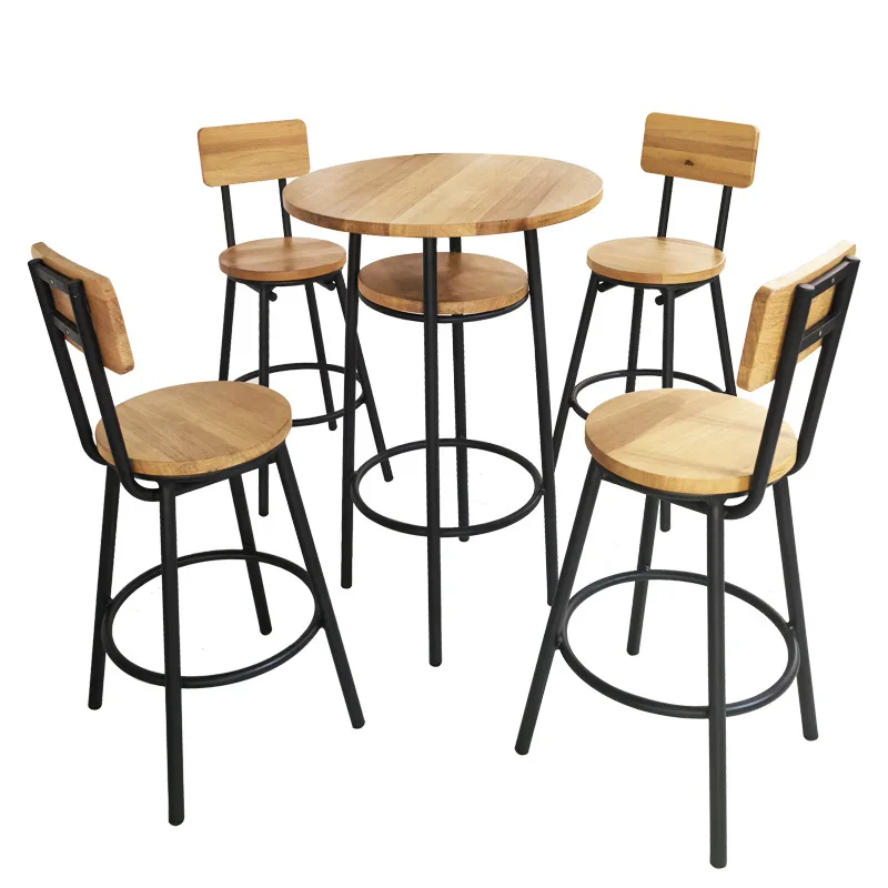 LMM Nordic Modern Simple Bar Chair Home Teak Tall Bar Stool
LMM Nordic Modern Simple Bar Chair Home Teak Tall Bar Stool