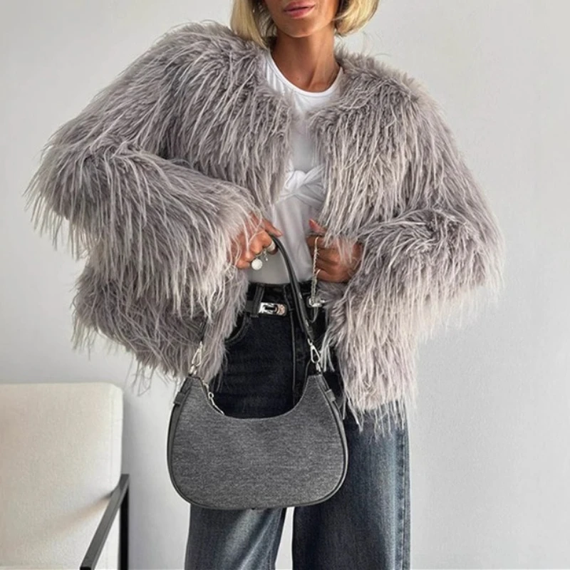 Autumn Winter Warm Faux Fur Coats Women Jackets Short Coat Thick Y2k Streetwear Elegant Jacket Open Stitch Outerwear 2025
Autumn Winter Warm Faux Fur Coats Women Jackets Short Coat Thick Y2k Streetwear Elegant Jacket Open Stitch Outerwear 2025