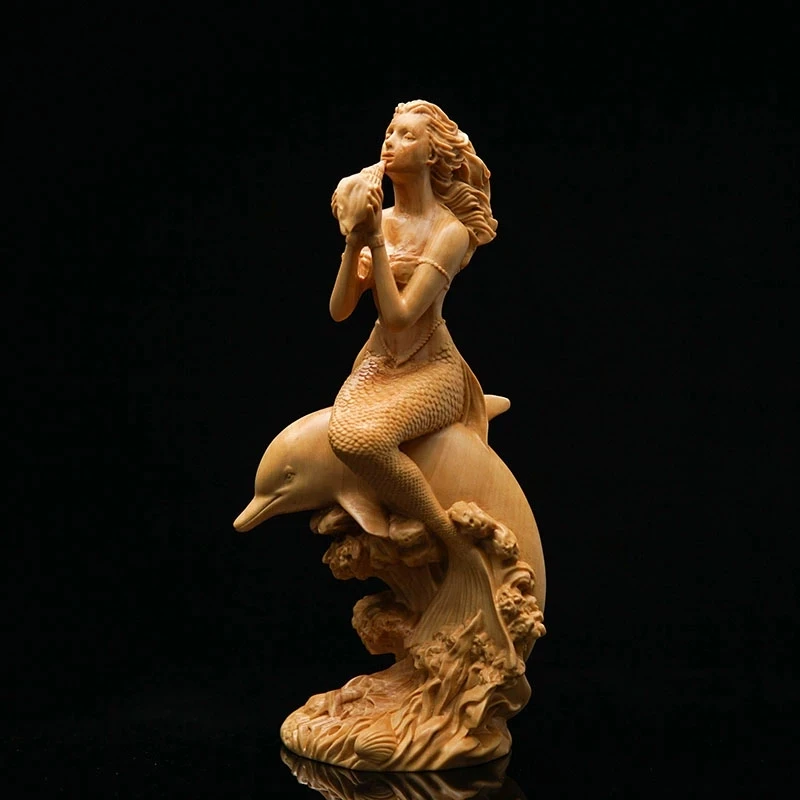 Wood Mermaid Wall Decoration Beauty Figurine Statue Crafts Office Boxwood Lucky Sculpture Home Decor
Wood Mermaid Wall Decoration Beauty Figurine Statue Crafts Office Boxwood Lucky Sculpture Home Decor