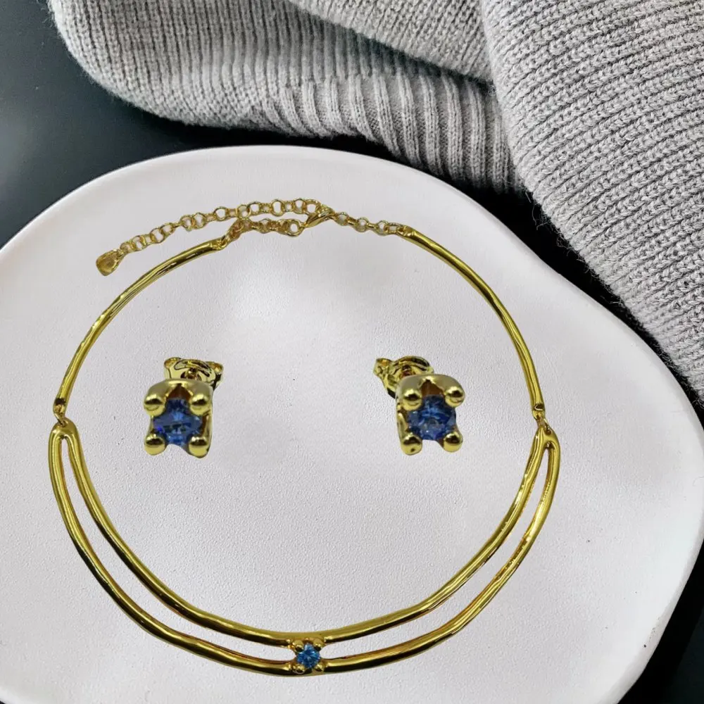 2025 Autumn Gentle and Spicy Girl Style Gold Silver Colorful Four Claw Zircon Earrings Necklace Women's Jewelry Set Holiday Gift
2025 Autumn Gentle and Spicy Girl Style Gold Silver Colorful Four Claw Zircon Earrings Necklace Women's Jewelry Set Holiday Gift