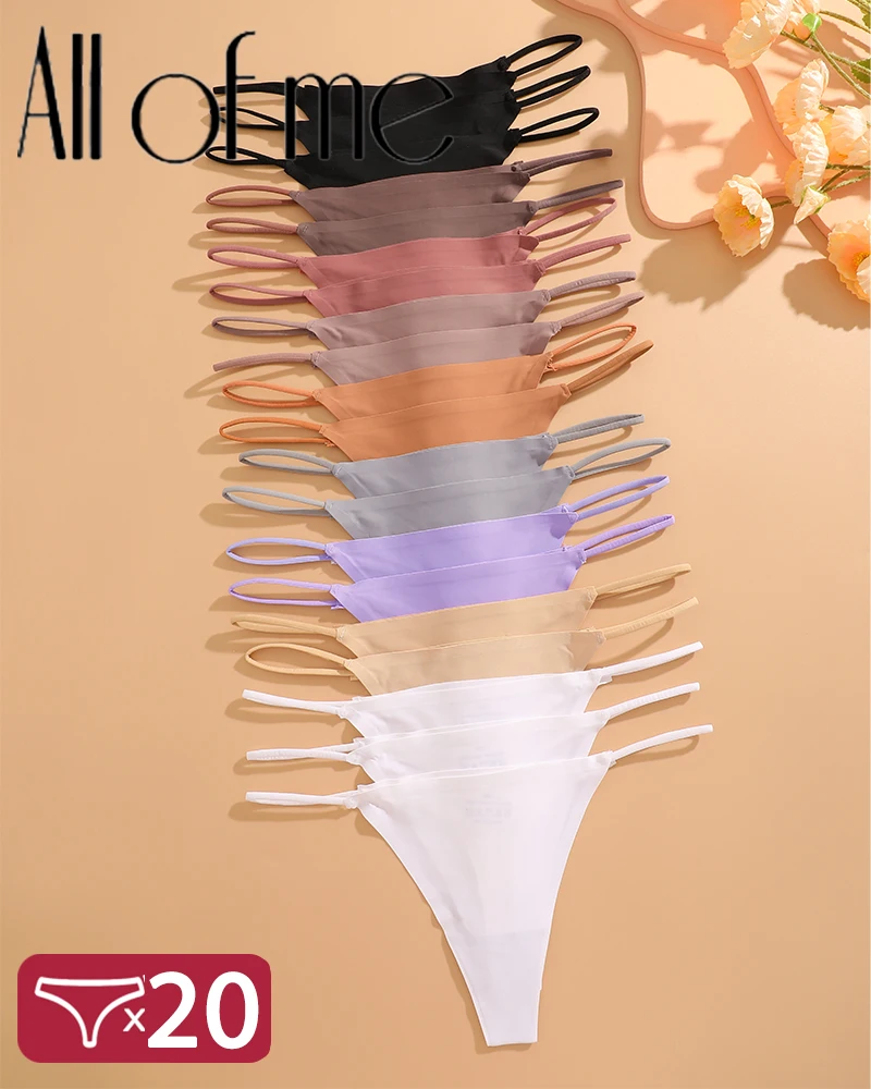 20 шт. бесшовные трусы женские стринги из ледяного шелка сексуальное бикини с низкой талией с Т-образной спинкой женские однотонные трусики-стринги без следов XS-XL
20 шт. бесшовные трусы женские стринги из ледяного шелка сексуальное бикини с низкой талией с Т-образной спинкой женские однотонные трусики-стринги без следов XS-XL