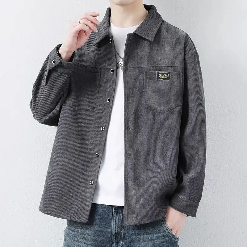 Corduroy Jacket Men's New Loose Long-sleeved Shirt Spring and Autumn Trend Versatile Casual Jacket Top
Corduroy Jacket Men's New Loose Long-sleeved Shirt Spring and Autumn Trend Versatile Casual Jacket Top