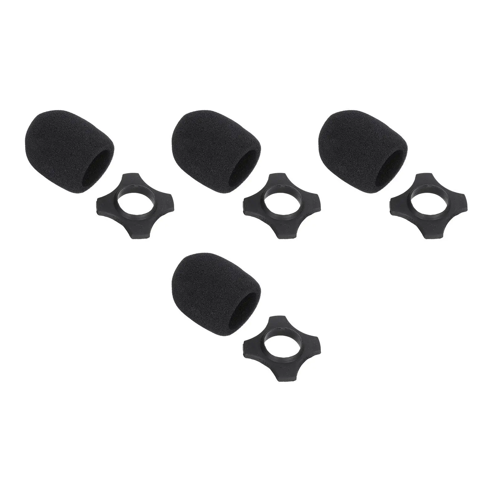 4 Sets Microphone Sponge Cover Black Anti drop Non slip Rings Windproof Dust Cover H held Practical Durable Elastic News
4 Sets Microphone Sponge Cover Black Anti drop Non slip Rings Windproof Dust Cover H held Practical Durable Elastic News