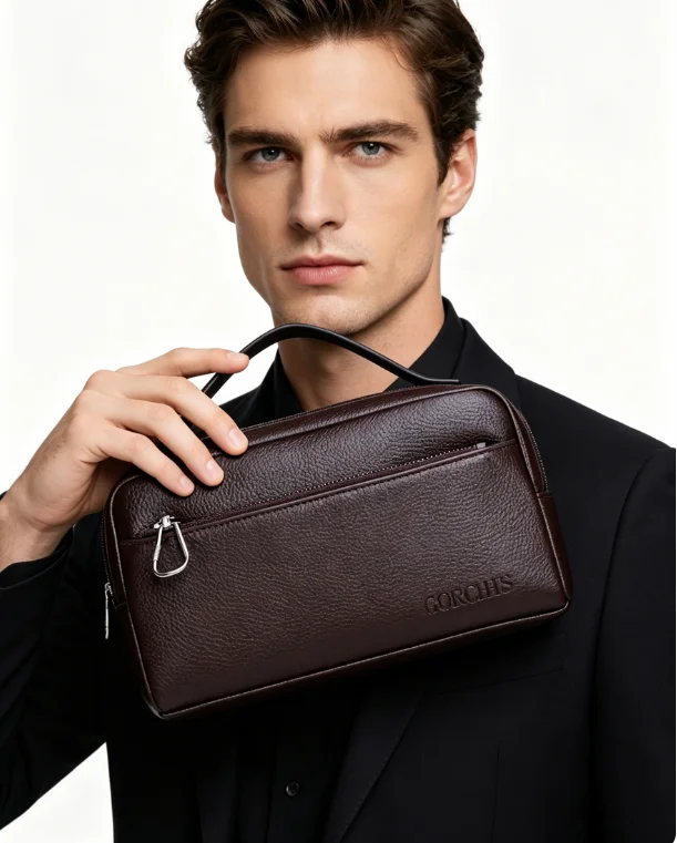 Top Quality Leather Business Men's Clutch Bags 2026 New Fashion Handbags Brand Solid Color Clutches Multi-pocket Wash Bag Wallet
Top Quality Leather Business Men's Clutch Bags 2026 New Fashion Handbags Brand Solid Color Clutches Multi-pocket Wash Bag Wallet