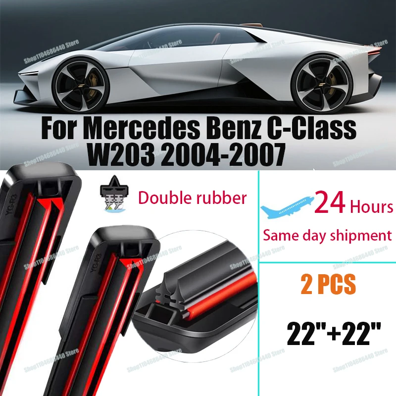 Windshield Wiper Blades For Mercedes W203 C160 C180 C200 C230 C240 C280 C350 C32 C55 2004 - 2007 Double rubber Front Window 2006
Windshield Wiper Blades For Mercedes W203 C160 C180 C200 C230 C240 C280 C350 C32 C55 2004 - 2007 Double rubber Front Window 2006