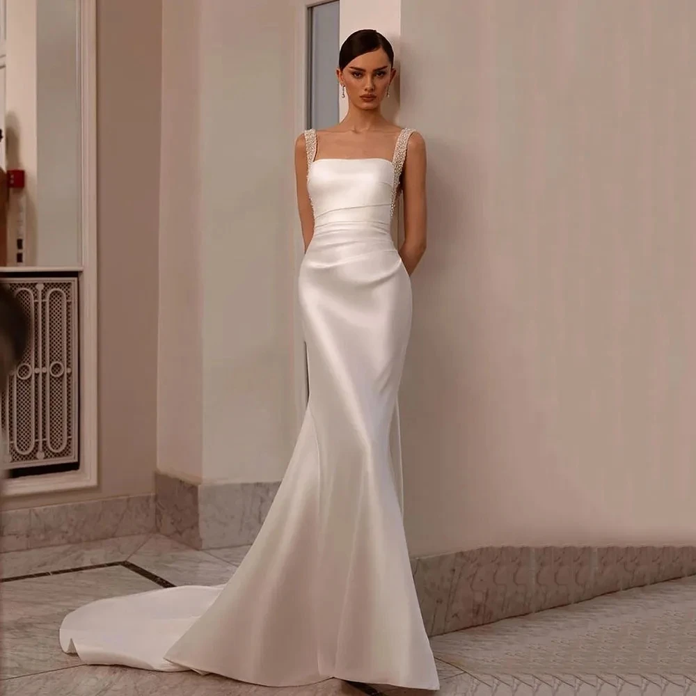 Boho Wedding Dresses Off The Shoulder With Sequined Square Neck Ball Gowns Smooth Satin Formal Bridal Party Vestido De Novia
Boho Wedding Dresses Off The Shoulder With Sequined Square Neck Ball Gowns Smooth Satin Formal Bridal Party Vestido De Novia