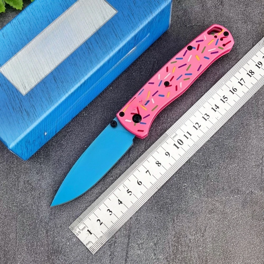 BM 535 Folding Knife Pink Donut Knife Outdoor Camping Hunting Self-defense Cutting Rope Multi-functional Digging Tool Men's Gift
BM 535 Folding Knife Pink Donut Knife Outdoor Camping Hunting Self-defense Cutting Rope Multi-functional Digging Tool Men's Gift