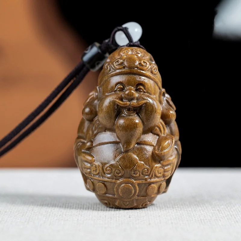 Natural wood carving God of Wealth mini handle piece desktop creative home decor Feng Shui Wealth Auspicious hanging Ornament
Natural wood carving God of Wealth mini handle piece desktop creative home decor Feng Shui Wealth Auspicious hanging Ornament