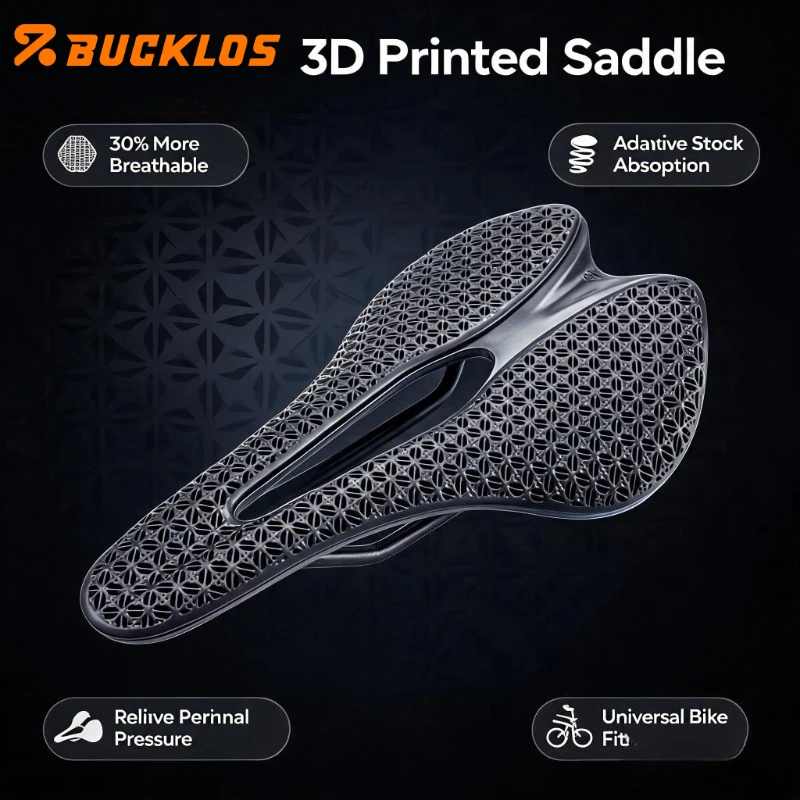 BUCKLOS 3D Printed Road Bicycle Seat MTB Bike Seat Cushion Widening Soft Vacuum Leather Cushion 155/143mm
BUCKLOS 3D Printed Road Bicycle Seat MTB Bike Seat Cushion Widening Soft Vacuum Leather Cushion 155/143mm