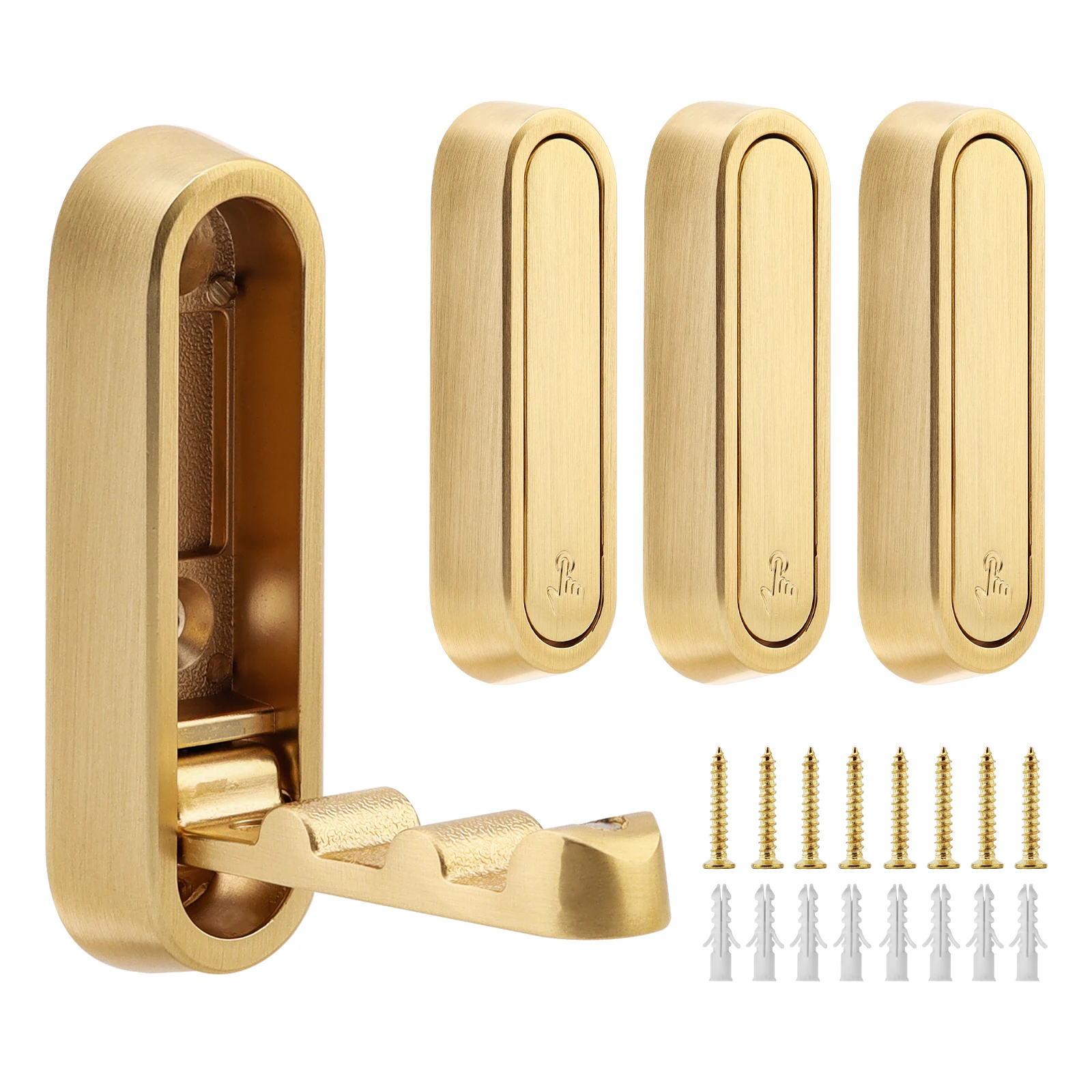 4 pcs Wall Mount Foldable Hooks Hidden Zinc Alloy Multi-Purpose Hooks for Bathroom / Kitchen / Pool
4 pcs Wall Mount Foldable Hooks Hidden Zinc Alloy Multi-Purpose Hooks for Bathroom / Kitchen / Pool
