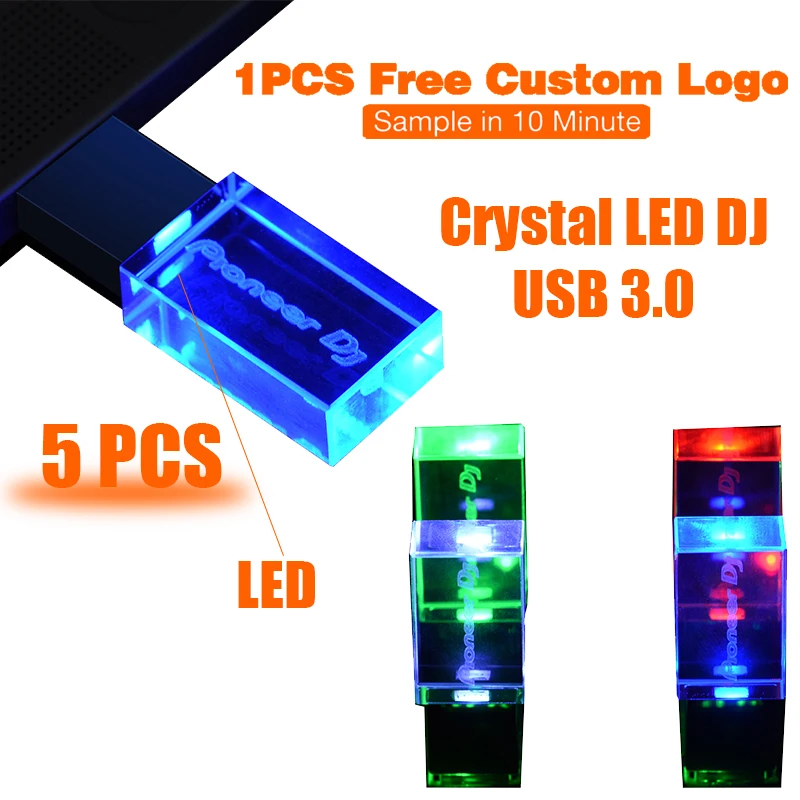 Pen Drive Crystal LED DJ USB 3.0 Flash Drive 128GB 64GB 5 PCS LOT Memory Stick for Laptop Memory Stick High Speed Creative Gift
Pen Drive Crystal LED DJ USB 3.0 Flash Drive 128GB 64GB 5 PCS LOT Memory Stick for Laptop Memory Stick High Speed Creative Gift