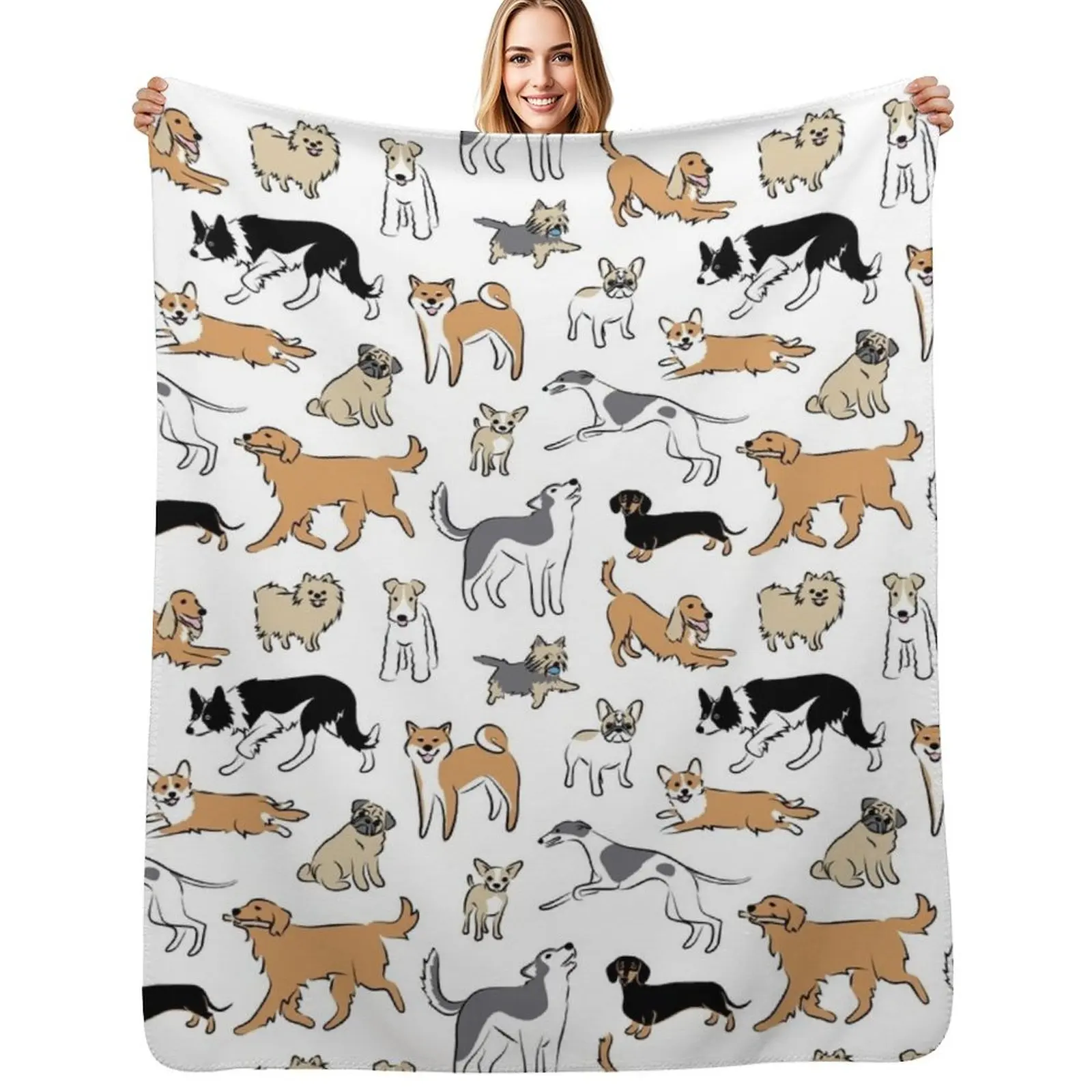 Dogs Fun Throw Blanket Warm Cozy Throw Blanket for Living Room Couch
Dogs Fun Throw Blanket Warm Cozy Throw Blanket for Living Room Couch