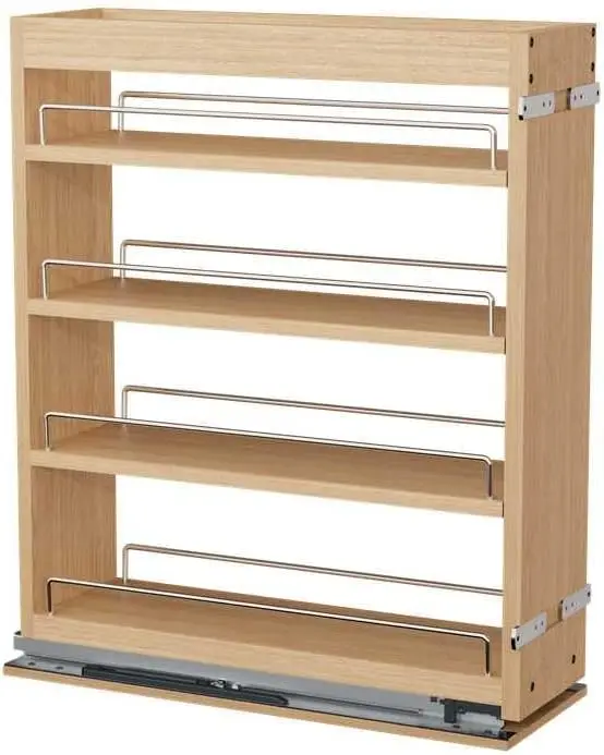Pull Out Spice Rack Organizer for Cabinet, (6.5" W x 21.9" D x 25.2" H) Multi-Use Wood Pull Out Cabinet Organizer Slide Out
Pull Out Spice Rack Organizer for Cabinet, (6.5" W x 21.9" D x 25.2" H) Multi-Use Wood Pull Out Cabinet Organizer Slide Out