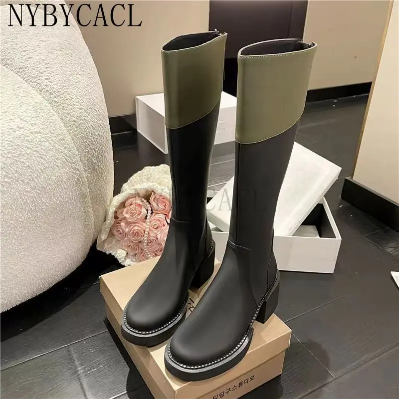 Fall Winter Women's Long Boots Leather Zip Shoes For Women Square Heel Female Fashion Platform High Heeled Botas Mujer New 2023
Fall Winter Women's Long Boots Leather Zip Shoes For Women Square Heel Female Fashion Platform High Heeled Botas Mujer New 2023