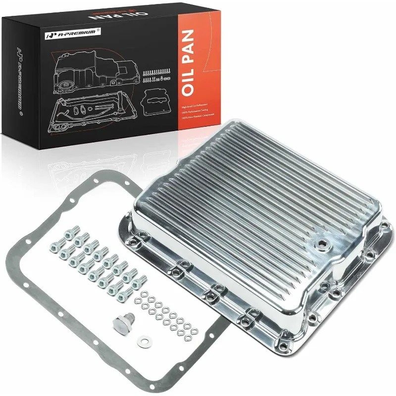 A-Premium Polished Finned Aluminum Transmission Oil Pan, with Drain Plug, Bolts and Gasket
A-Premium Polished Finned Aluminum Transmission Oil Pan, with Drain Plug, Bolts and Gasket