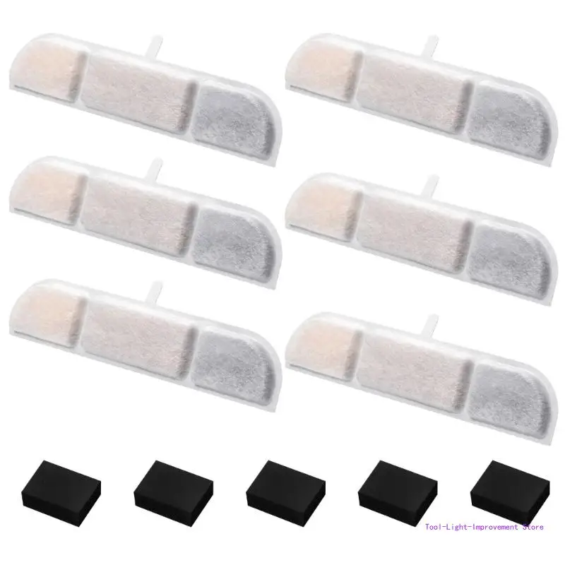 C63E Set of 6 Water Fountain Filters Replacement Dog Fountain Filter Sponges Cotton Filter Foams for Water Purifications
C63E Set of 6 Water Fountain Filters Replacement Dog Fountain Filter Sponges Cotton Filter Foams for Water Purifications