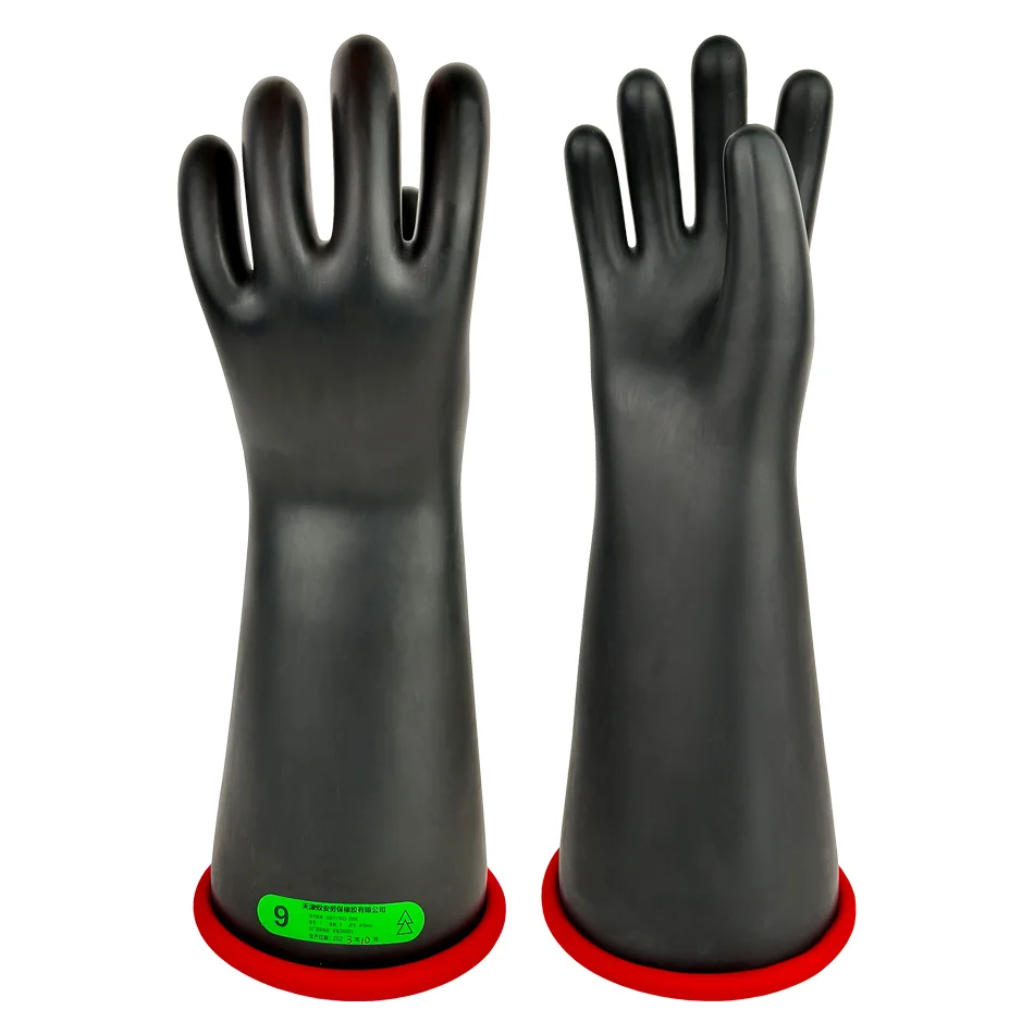 202503 Grade Black Latex Electrical Isolating Gloves 410mm Length 30KV Testing Voltage 20kV Working Voltage Anti-Slip Function
202503 Grade Black Latex Electrical Isolating Gloves 410mm Length 30KV Testing Voltage 20kV Working Voltage Anti-Slip Function