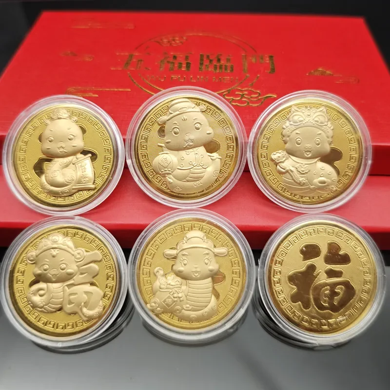 10pcs 2025 Year of the snake gold leaf coin coin cartoon zodiac snake commemorative coin is a red envelope New Year gift
10pcs 2025 Year of the snake gold leaf coin coin cartoon zodiac snake commemorative coin is a red envelope New Year gift