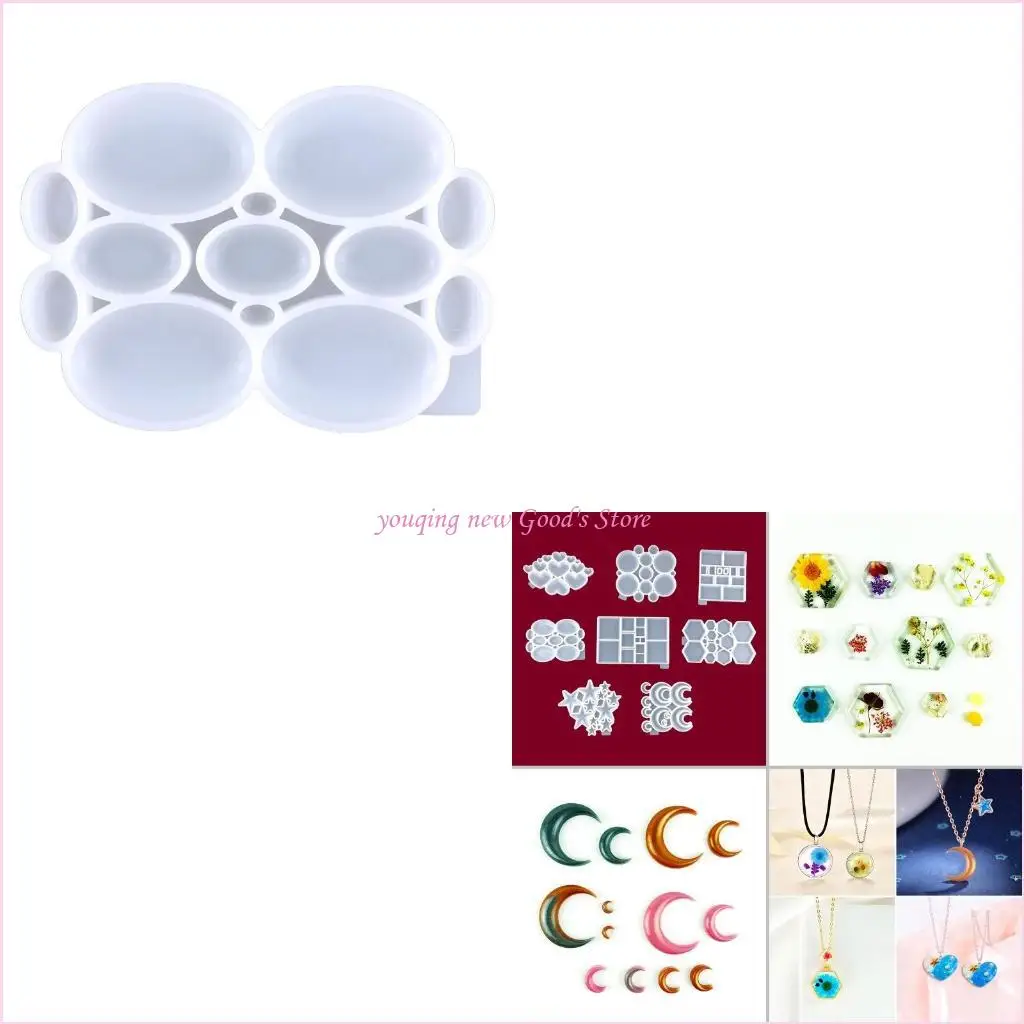 57QA Silicone Necklace Mold Resin Mold with Hanging Hole Jewelry Making Diy Hand Tool
57QA Silicone Necklace Mold Resin Mold with Hanging Hole Jewelry Making Diy Hand Tool