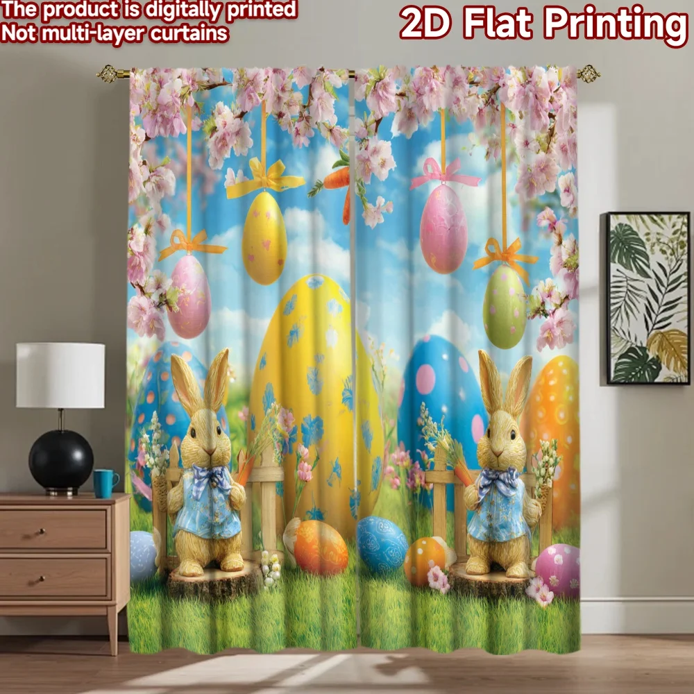 2D flat printing 2pcs Scene Curtain Easter Bunny Eggs Spring Garden Digital Printed Polyester Drapes Party Decorations Use for
2D flat printing 2pcs Scene Curtain Easter Bunny Eggs Spring Garden Digital Printed Polyester Drapes Party Decorations Use for