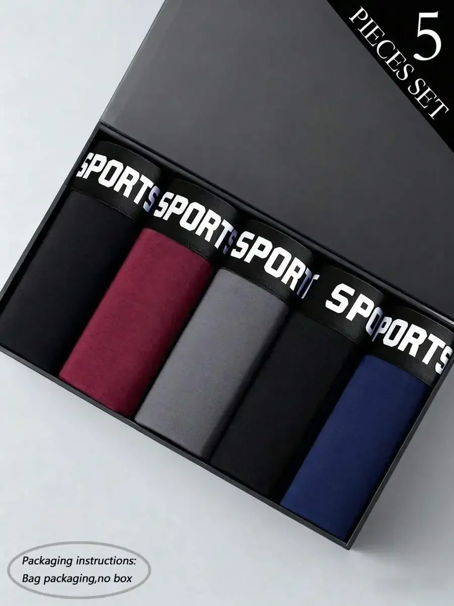 Mens 5-Pack Letter Print Boxer Briefs Soft Woven Fabric Elastic Waistband Loose Fit Sports Casual
Mens 5-Pack Letter Print Boxer Briefs Soft Woven Fabric Elastic Waistband Loose Fit Sports Casual