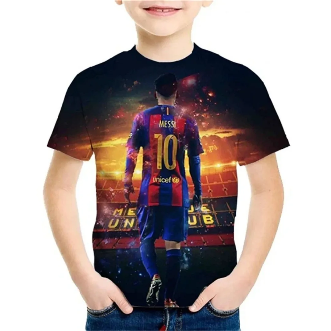 2025 Summer New Fashionable Children's 3D Printed T-shirt Popular Football Star Messi Cool Boys and Girls Casual Short Sleeves C
2025 Summer New Fashionable Children's 3D Printed T-shirt Popular Football Star Messi Cool Boys and Girls Casual Short Sleeves C