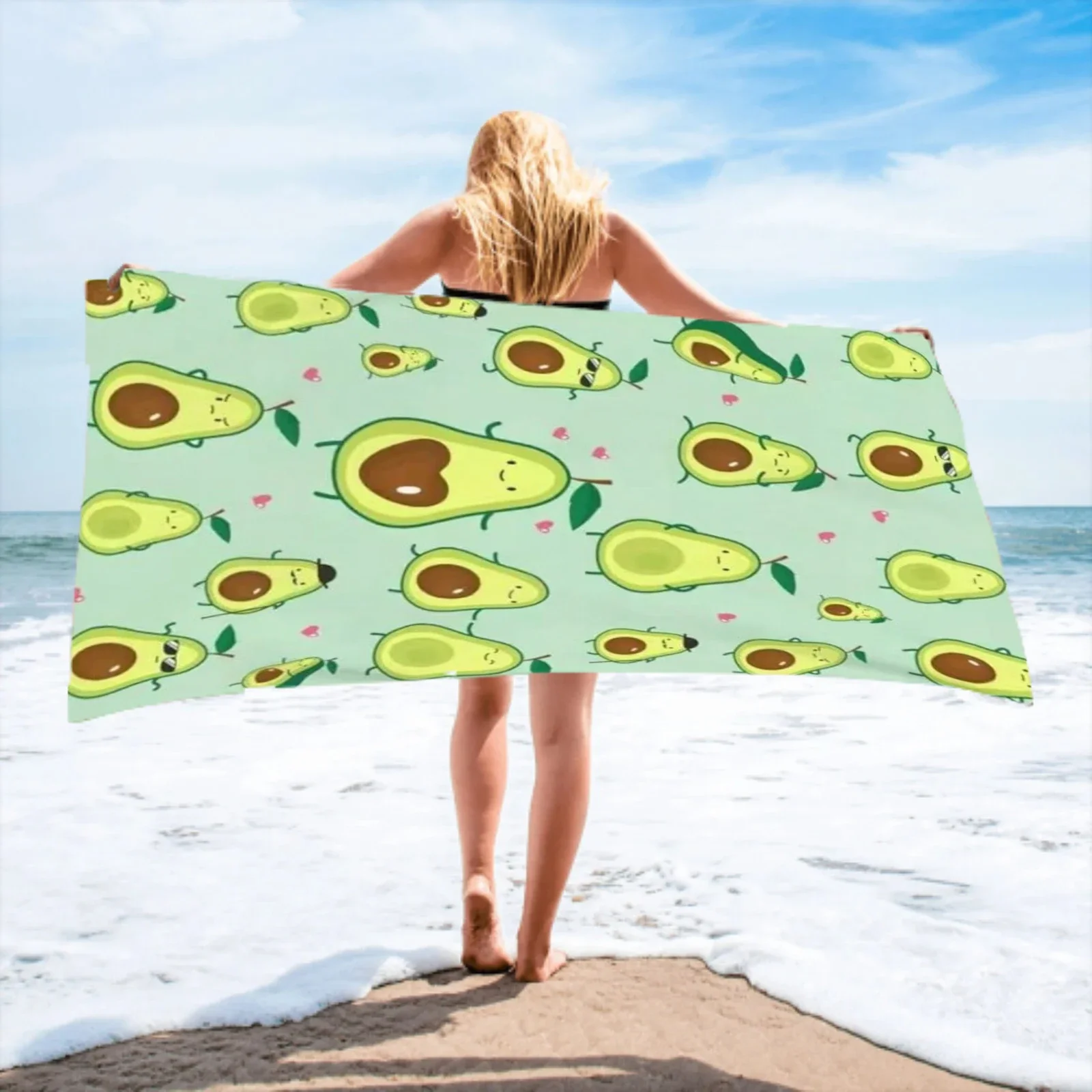 Avocado Pattern Quick Dry Towel, Multipurpose Beach Towel for Yoga Tourism Camping Gym Swimming
Avocado Pattern Quick Dry Towel, Multipurpose Beach Towel for Yoga Tourism Camping Gym Swimming