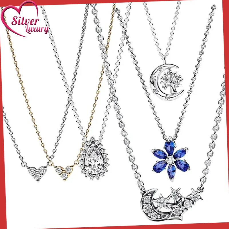 New 100% S925 Sterling Silver Women's Exquisite Spinning Life Tree Blue Pear Blossom Logo Moon Women's Necklace DIY Jewelry 키링
New 100% S925 Sterling Silver Women's Exquisite Spinning Life Tree Blue Pear Blossom Logo Moon Women's Necklace DIY Jewelry 키링