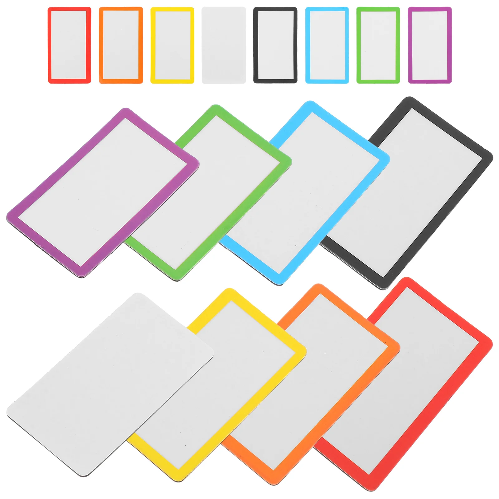 40 Pcs Magnetic Name Stickers Colorful Border Dry Erase Soft Whiteboard Labels Rewritable Blank Pet Magnets for Home Office
40 Pcs Magnetic Name Stickers Colorful Border Dry Erase Soft Whiteboard Labels Rewritable Blank Pet Magnets for Home Office