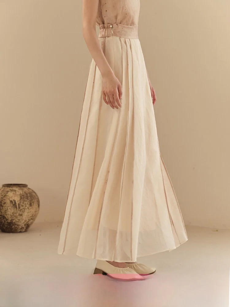 New Chinese Style Reformed Tailed Skirt Light Texture Linen like Apricot Color Commuter Long Skirt Polyester Fiber
New Chinese Style Reformed Tailed Skirt Light Texture Linen like Apricot Color Commuter Long Skirt Polyester Fiber