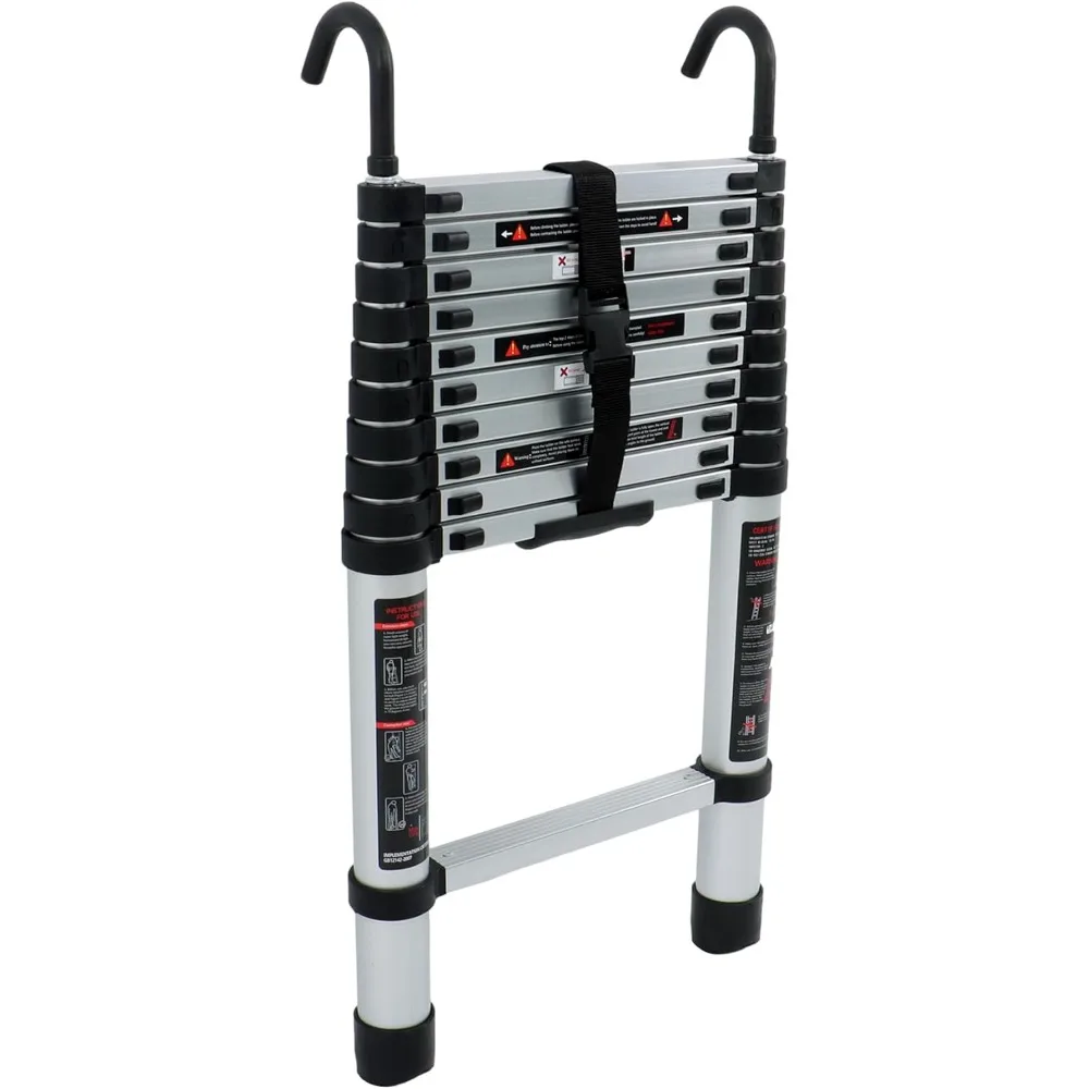 Telescoping Extension Ladder 10.5 FT, Folding Telescopic Aluminum Ladders with Hooks, Lightweight Collapsible Ladder Step for RV
Telescoping Extension Ladder 10.5 FT, Folding Telescopic Aluminum Ladders with Hooks, Lightweight Collapsible Ladder Step for RV