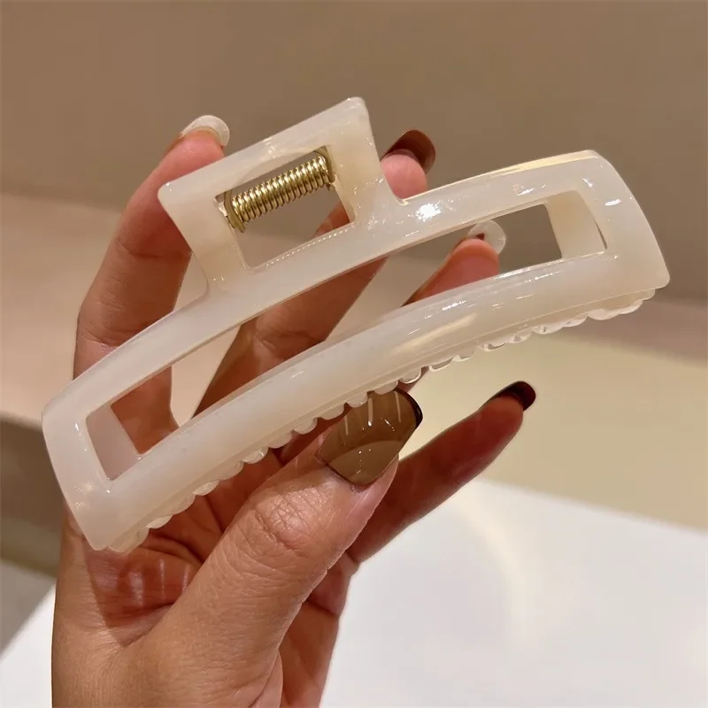 Women's Solid Color Large Plastic Shark Clip Large Hair Clip Hair Accessory Girl's Hair Clip New Extra Large Acrylic Claw Clip
Women's Solid Color Large Plastic Shark Clip Large Hair Clip Hair Accessory Girl's Hair Clip New Extra Large Acrylic Claw Clip