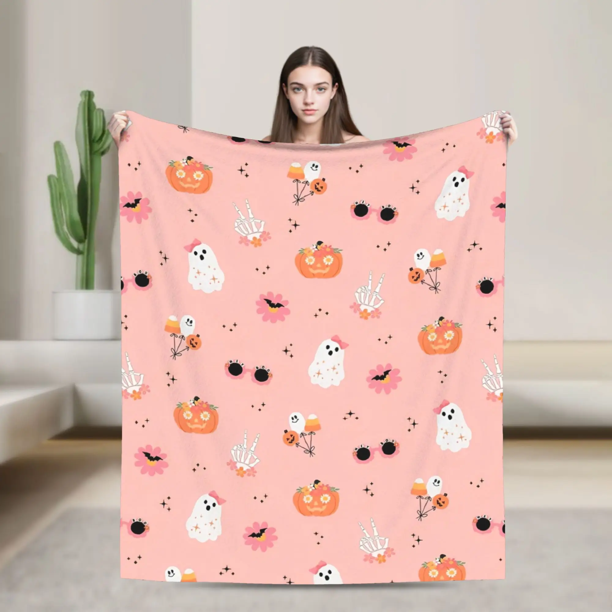 Halloween Ghosts Foral Blankets Fleece Summer Air Conditioning Pumpkin Portable Super Soft Throw Blanket for Home Travel Quilt
Halloween Ghosts Foral Blankets Fleece Summer Air Conditioning Pumpkin Portable Super Soft Throw Blanket for Home Travel Quilt