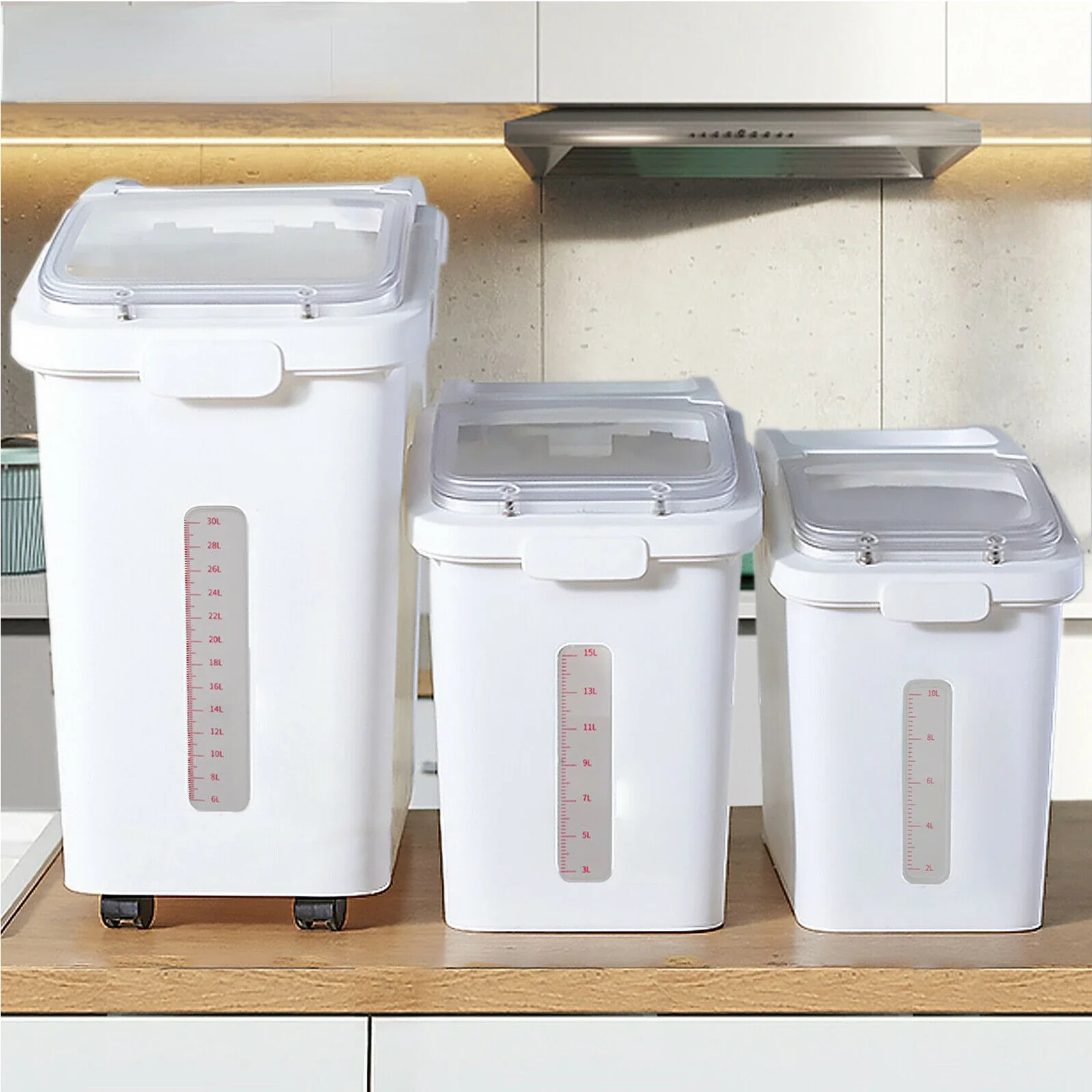 Multi-Size Dry Ingredient Storage Bin with Shovel Caster Dustproof Healthy Soybeans Restaurant Kitchen Commercial Home Use
Multi-Size Dry Ingredient Storage Bin with Shovel Caster Dustproof Healthy Soybeans Restaurant Kitchen Commercial Home Use