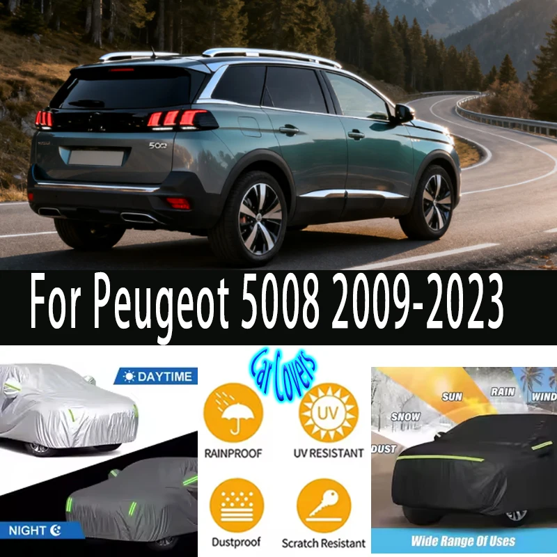 For Peugeot 5008 2009-2023 Outdoor Protection Full Car Covers Snow Cover Sunshade Waterproof Dustproof Car accessories
For Peugeot 5008 2009-2023 Outdoor Protection Full Car Covers Snow Cover Sunshade Waterproof Dustproof Car accessories