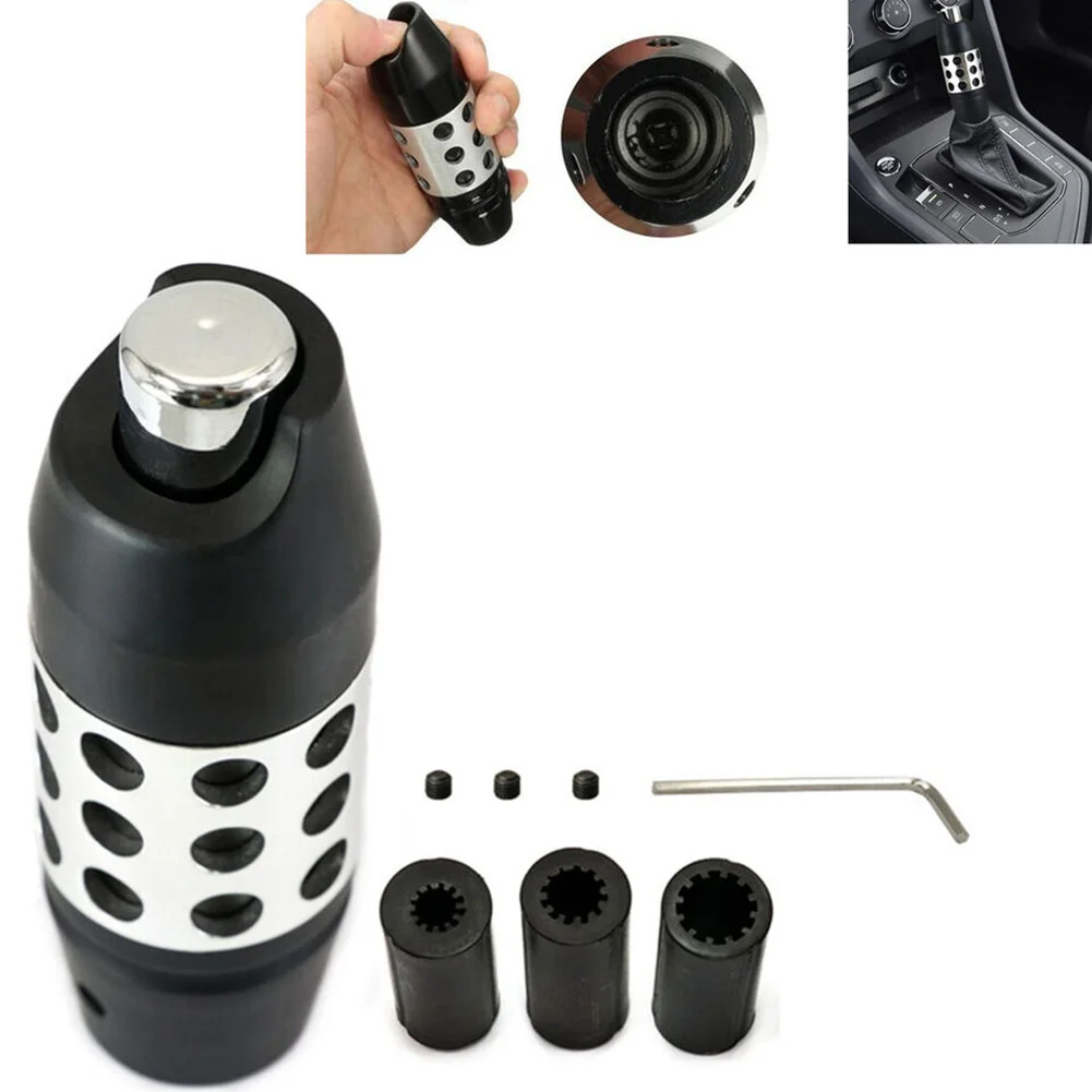 1pcs Gear Stick Shift Knob And 3pcs Adapters Universal Automatic Black Car Gear Stick Shift Knob Shifter Lever Cover W/Button
1pcs Gear Stick Shift Knob And 3pcs Adapters Universal Automatic Black Car Gear Stick Shift Knob Shifter Lever Cover W/Button