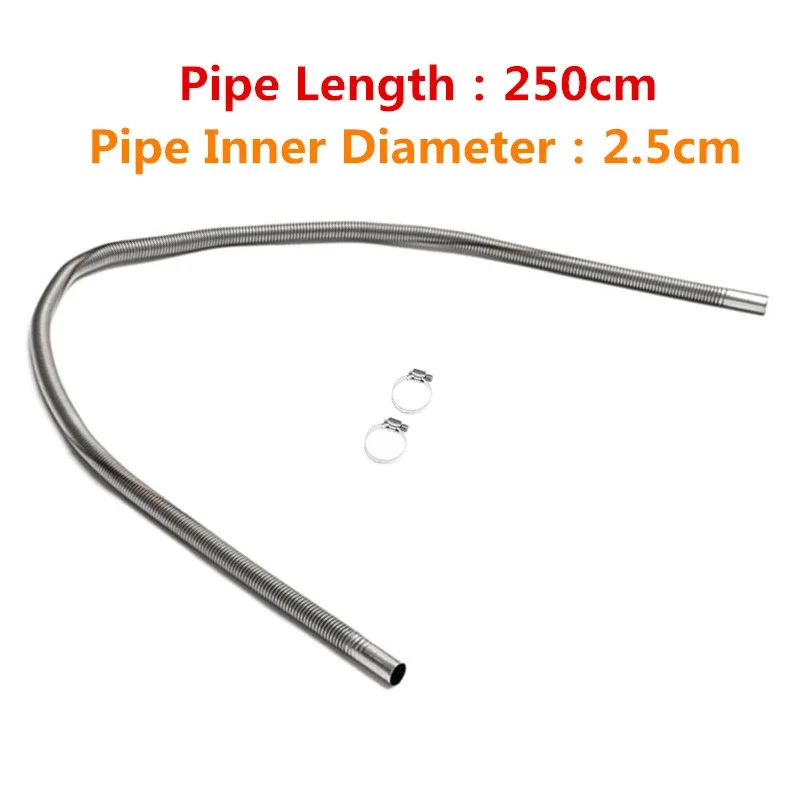 Air Parking Heater Stainless 250cmSteel Exhaust Pipe Round Tube Gas Vent For Air Diesels Parking Tank Car Heaters Accessories
Air Parking Heater Stainless 250cmSteel Exhaust Pipe Round Tube Gas Vent For Air Diesels Parking Tank Car Heaters Accessories